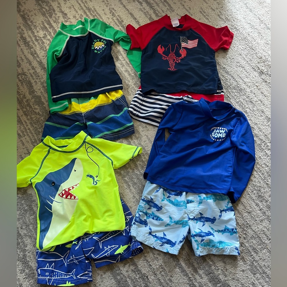 4! 2T boy swim suit sets
